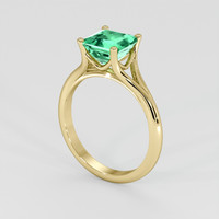 1.67 Ct. Emerald Ring, 18K Yellow Gold 2