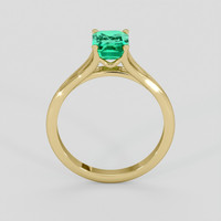 0.91 Ct. Emerald Ring, 18K Yellow Gold 3