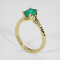 1.00 Ct. Emerald Ring, 18K Yellow Gold 2