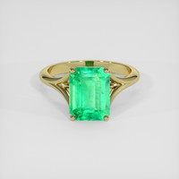 2.92 Ct. Emerald Ring, 18K Yellow Gold 1