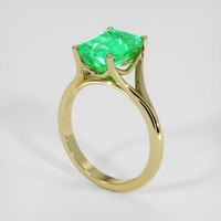 2.92 Ct. Emerald Ring, 18K Yellow Gold 2