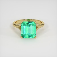 3.78 Ct. Emerald Ring, 18K Yellow Gold 1