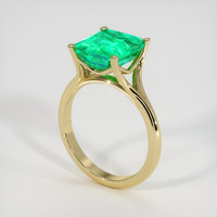 3.78 Ct. Emerald Ring, 18K Yellow Gold 2