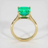 3.78 Ct. Emerald Ring, 18K Yellow Gold 3