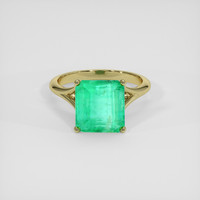 5.21 Ct. Emerald Ring, 18K Yellow Gold 1