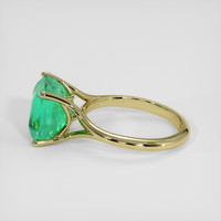 5.21 Ct. Emerald Ring, 18K Yellow Gold 4