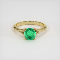 1.02 Ct. Emerald Ring, 18K Yellow Gold 1