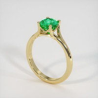 1.02 Ct. Emerald Ring, 18K Yellow Gold 2