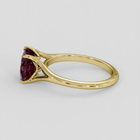 2.54 Ct. Red Garnet Ring, 18K Yellow Gold 4