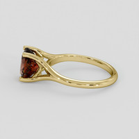 2.94 Ct. Orangish Brown Zircon Ring, 18K Yellow Gold 4