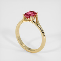 1.28 Ct. Pink Sapphire Ring, 18K Yellow Gold 2