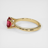 1.28 Ct. Pink Sapphire Ring, 18K Yellow Gold 4