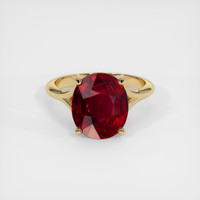 4.04 Ct. Ruby Ring, 18K Yellow Gold 1