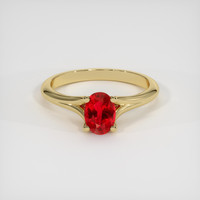 1.03 Ct. Ruby Ring, 18K Yellow Gold 1