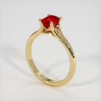 1.03 Ct. Ruby Ring, 18K Yellow Gold 2