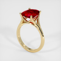 3.62 Ct. Ruby Ring, 18K Yellow Gold 2