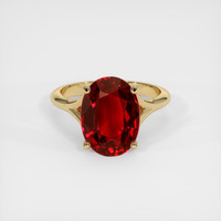 4.03 Ct. Ruby Ring, 18K Yellow Gold 1