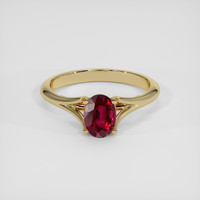 1.17 Ct. Ruby Ring, 18K Yellow Gold 1