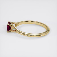 0.76 Ct. Ruby Ring, 18K Yellow Gold 4