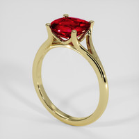 2.27 Ct. Ruby Ring, 18K Yellow Gold 2