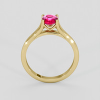 1.02 Ct. Pinkish Red Ruby Ring, 18K Yellow Gold 3