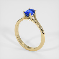 1.11 Ct. Blue Sapphire Ring, 18K Yellow Gold 2