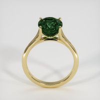 3.98 Ct. Bluish Green Sapphire Ring, 18K Yellow Gold 3