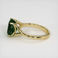 3.98 Ct. Bluish Green Sapphire Ring, 18K Yellow Gold 4