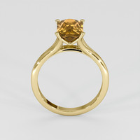 2.07 Ct. Yellowish Brown Sapphire Ring, 18K Yellow Gold 3