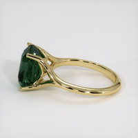 5.18 Ct. Bluish Green Sapphire Ring, 18K Yellow Gold 4