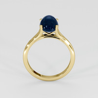 3.66 Ct. Bluish Green Sapphire Ring, 18K Yellow Gold 3