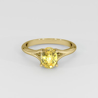 1.65 Ct. Yellow Sapphire Ring, 18K Yellow Gold 1