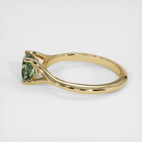 1.00 Ct. Green Sapphire Ring, 18K Yellow Gold 4