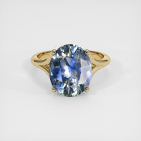 5.43 Ct. Bi Color Sapphire Ring, 18K Yellow Gold 1