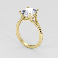 3.56 Ct. Blue Sapphire Ring, 18K Yellow Gold 2