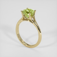 2.89 Ct. Greenish Yellow Sapphire Ring, 18K Yellow Gold 2