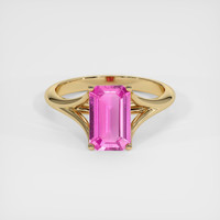 1.90 Ct. Pink Sapphire Ring, 18K Yellow Gold 1