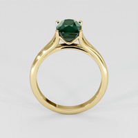 3.10 Ct. Bluish Green Sapphire Ring, 18K Yellow Gold 3