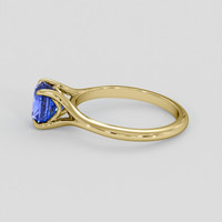3.31 Ct. Blue Sapphire Ring, 18K Yellow Gold 4
