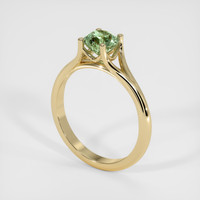 1.20 Ct. Green Sapphire Ring, 18K Yellow Gold 2
