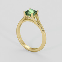 1.50 Ct. Yellowish Green Sapphire Ring, 18K Yellow Gold 2