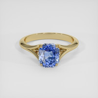 2.02 Ct. Blue Sapphire Ring, 18K Yellow Gold 1