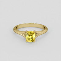 1.39 Ct. Yellow Sapphire Ring, 18K Yellow Gold 1