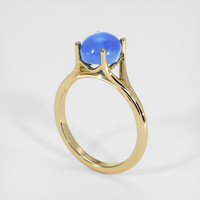 3.05 Ct. Blue Sapphire Ring, 18K Yellow Gold 2