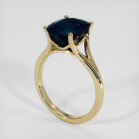 5.33 Ct. Blue Sapphire Ring, 18K Yellow Gold 2