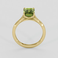 3.01 Ct. Yellowish Green Sapphire Ring, 18K Yellow Gold 3