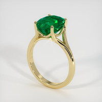 3.54 Ct. Emerald Ring, 18K Yellow Gold 2