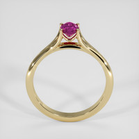 0.50 Ct. Pinkish Purple Sapphire Ring, 18K Yellow Gold 3