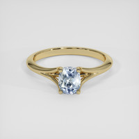 0.94 Ct. Greyish Blue Sapphire Ring, 18K Yellow Gold 1