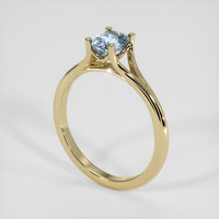 0.94 Ct. Greyish Blue Sapphire Ring, 18K Yellow Gold 2